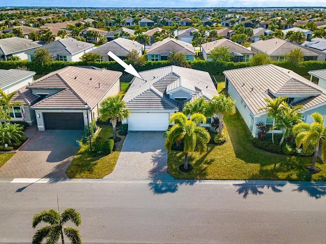 bird's eye view featuring a residential view