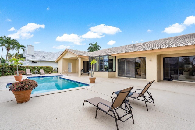 view of pool with a patio