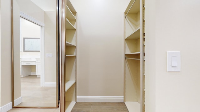 view of walk in closet