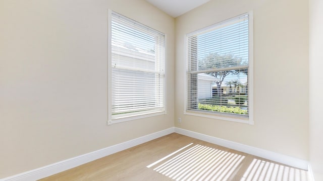 empty room featuring light hardwood / wood-style flooring