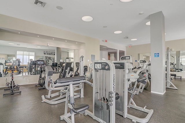 view of exercise room