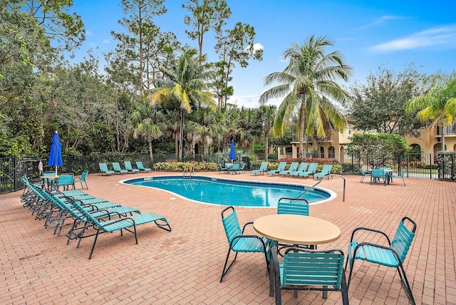 view of pool with a patio area