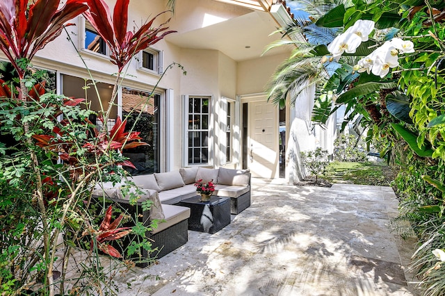 view of patio with an outdoor hangout area