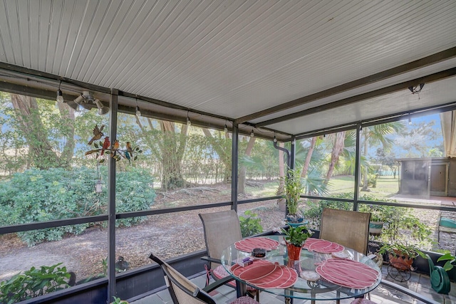 sunroom / solarium with plenty of natural light