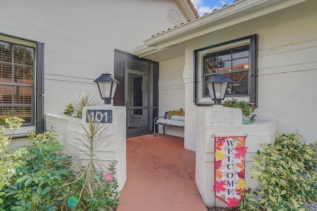 view of doorway to property