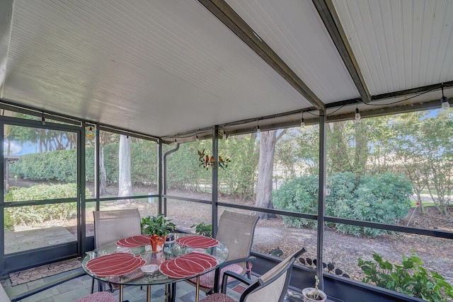 view of sunroom