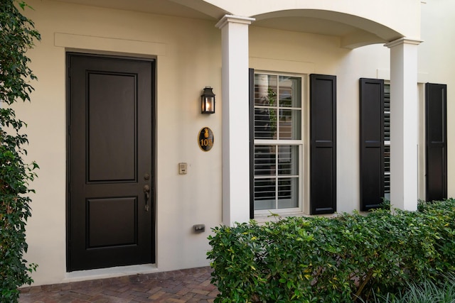 view of doorway to property