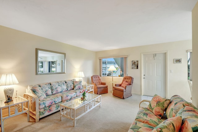 view of carpeted living room