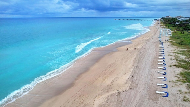 water view with a beach view