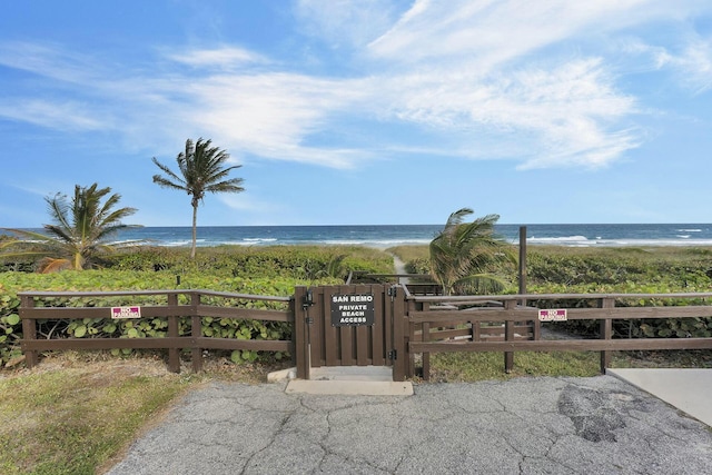 water view with a beach view