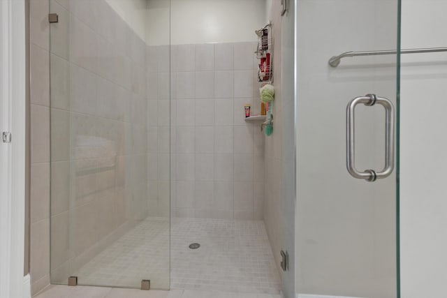 bathroom featuring walk in shower