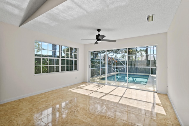 view of pool with ceiling fan