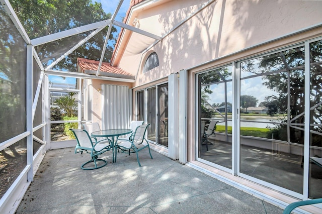 unfurnished sunroom featuring a healthy amount of sunlight