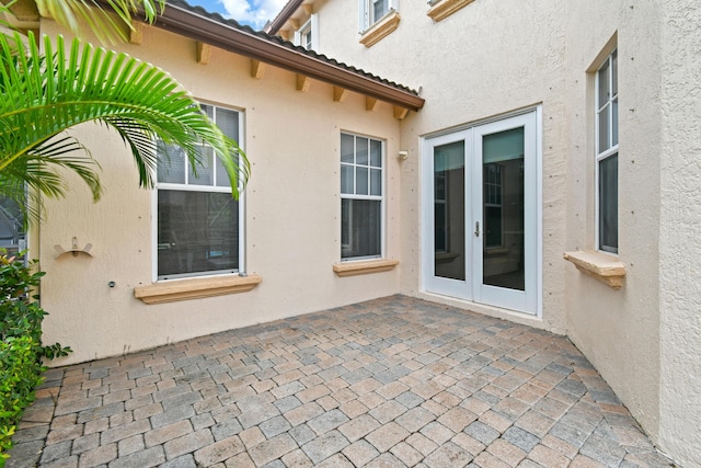 exterior space with french doors