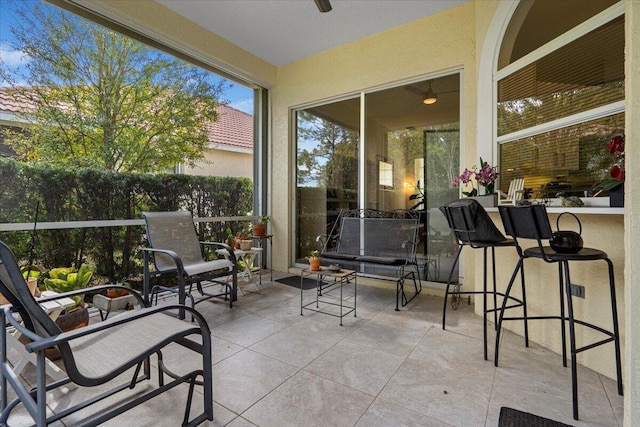 view of sunroom