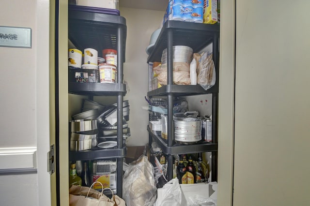 view of pantry