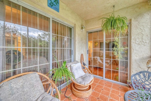 view of sunroom