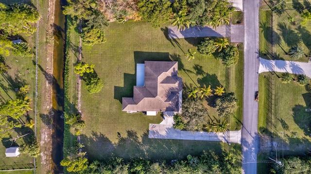 aerial view with a rural view