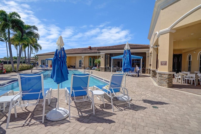 pool featuring a patio