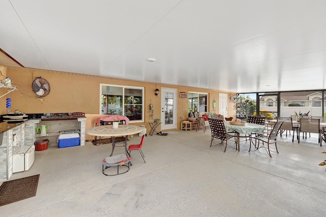 view of dining area