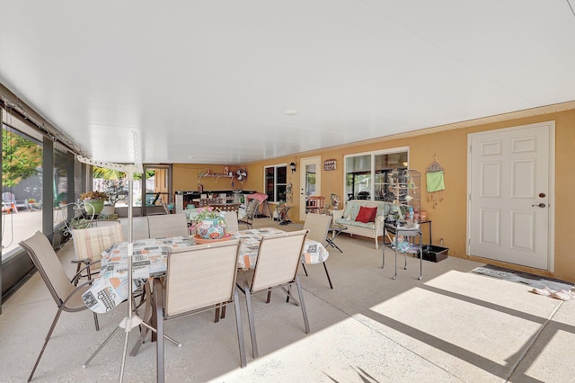 view of dining space