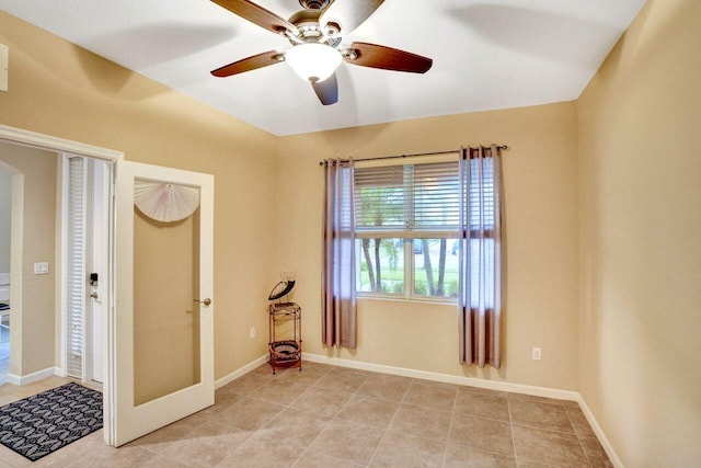 view of tiled spare room