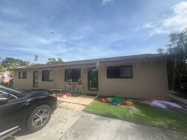 view of front of home with a patio