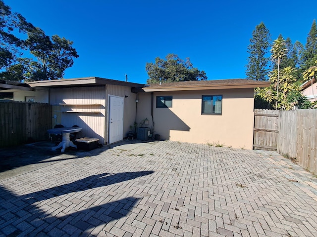 view of front of home with a patio