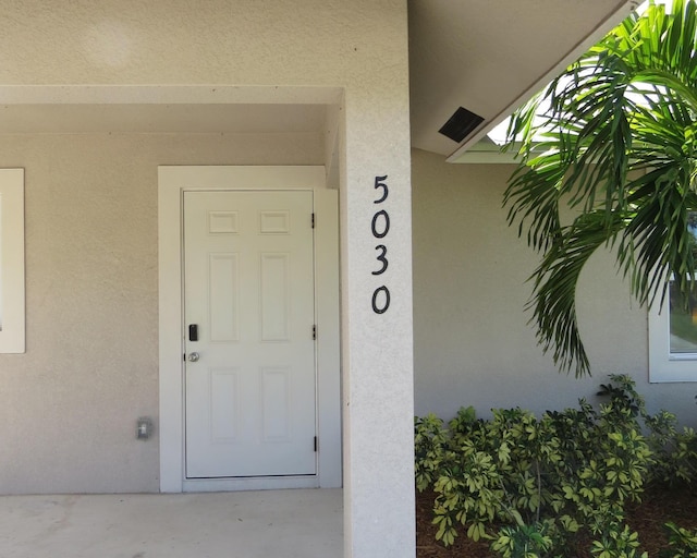 view of doorway to property