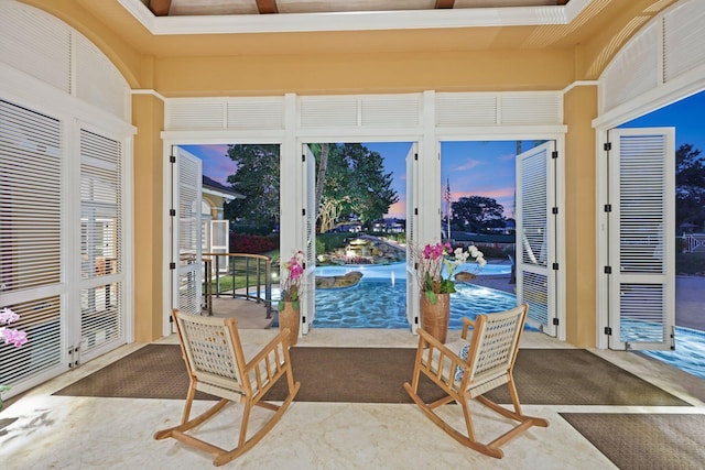 view of sunroom / solarium