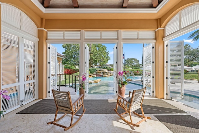 view of sunroom / solarium