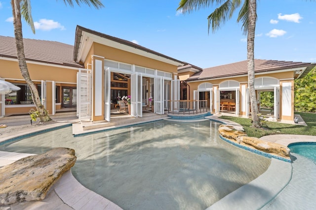 view of pool with a patio area