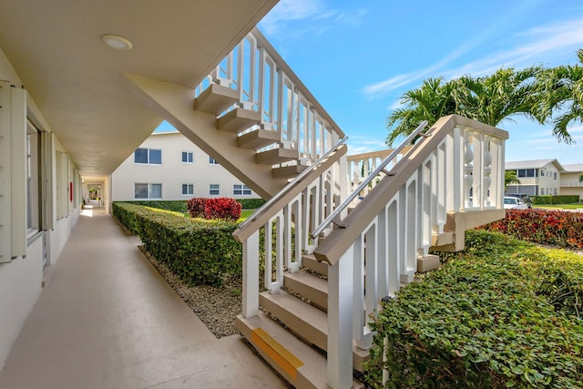 view of stairway