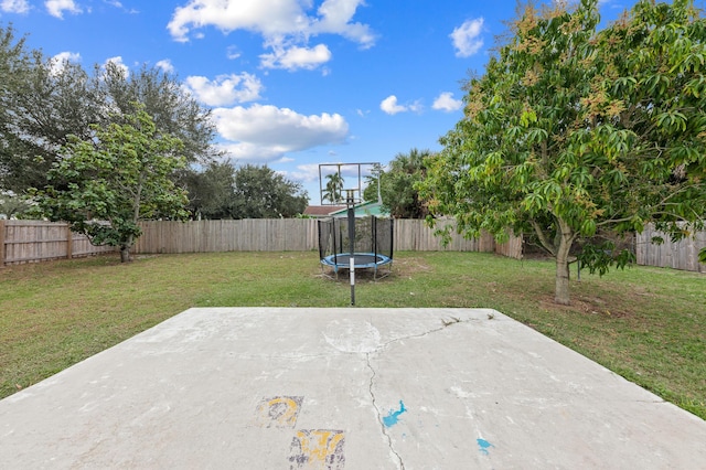 view of patio / terrace featuring a trampoline