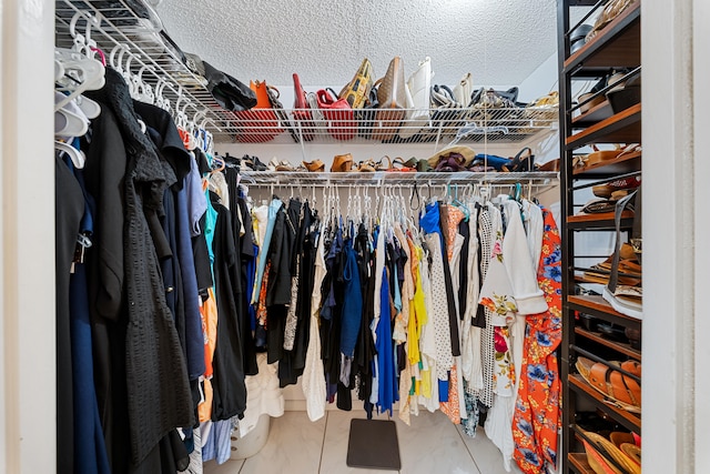 view of walk in closet