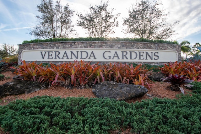 view of community sign