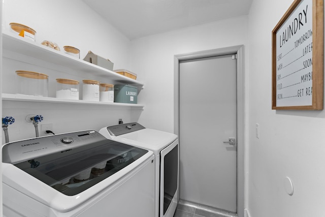 laundry room featuring laundry area and washer and clothes dryer