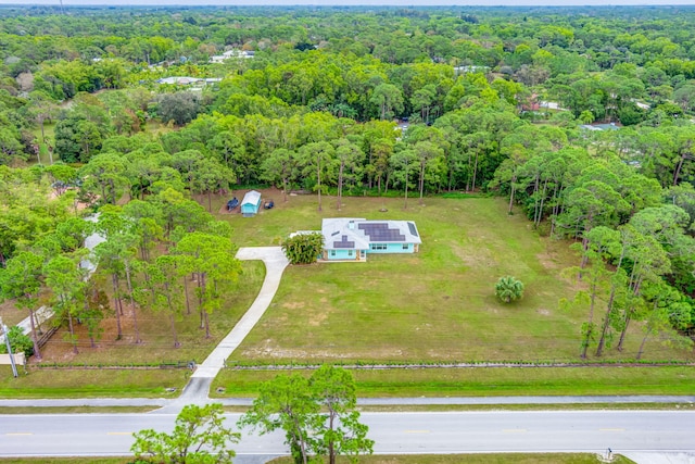 drone / aerial view featuring a rural view