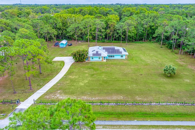 bird's eye view featuring a rural view