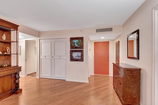 living room featuring light hardwood / wood-style floors