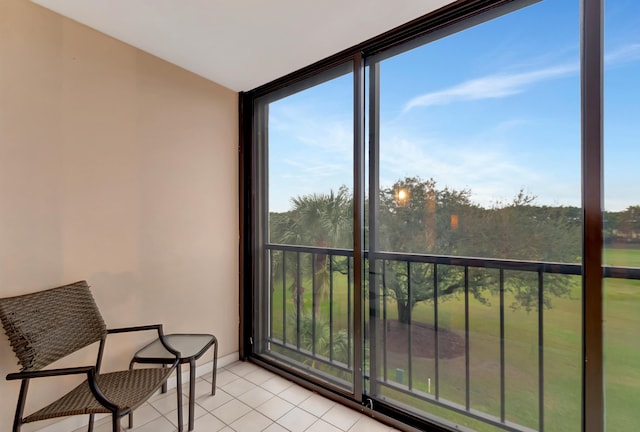 view of sunroom