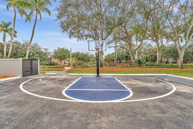 view of basketball court