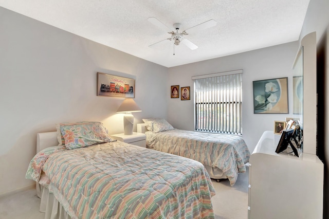 2430 NW 12th St, Delray Beach, FL 33445 - carpeted bedroom with a textured ceiling, ceiling fan, and baseboards