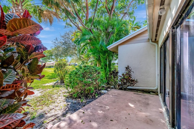 view of yard with a patio