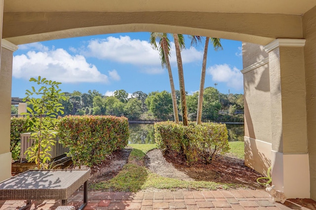 view of patio featuring central AC unit