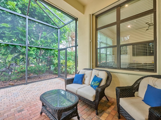 view of sunroom