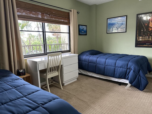 bedroom featuring carpet flooring