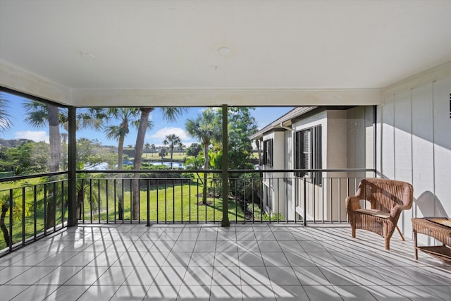 unfurnished sunroom with a wealth of natural light