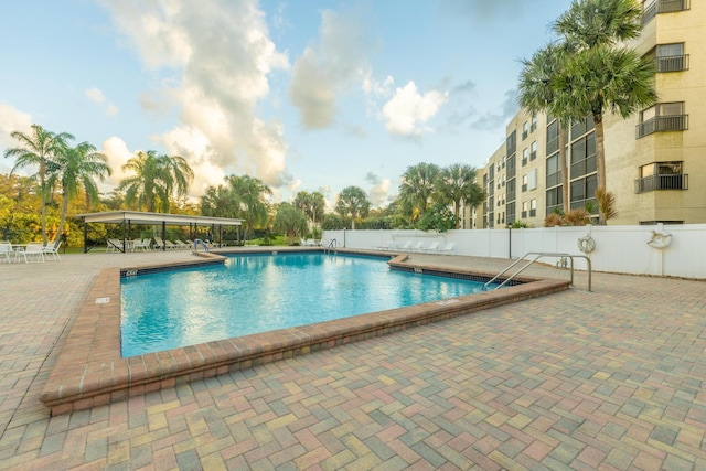 view of pool with a patio