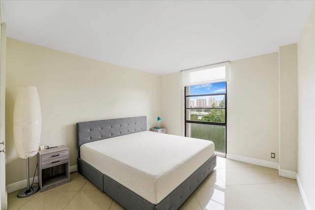 view of tiled bedroom